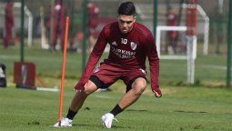 ¿Juanfer realizó su última práctica en River antes de partir?