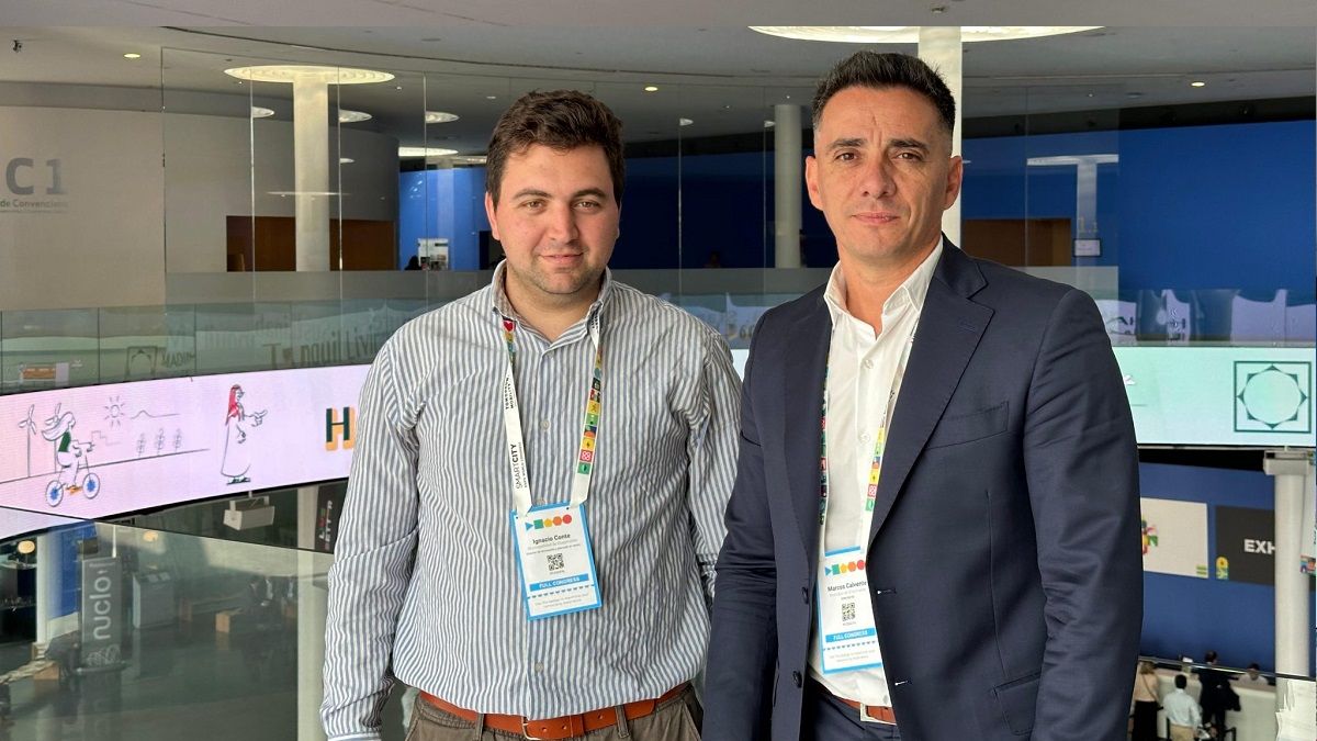 Ignacio Conte y Marcos Calvente en el Expo World Congress de Barcelona.