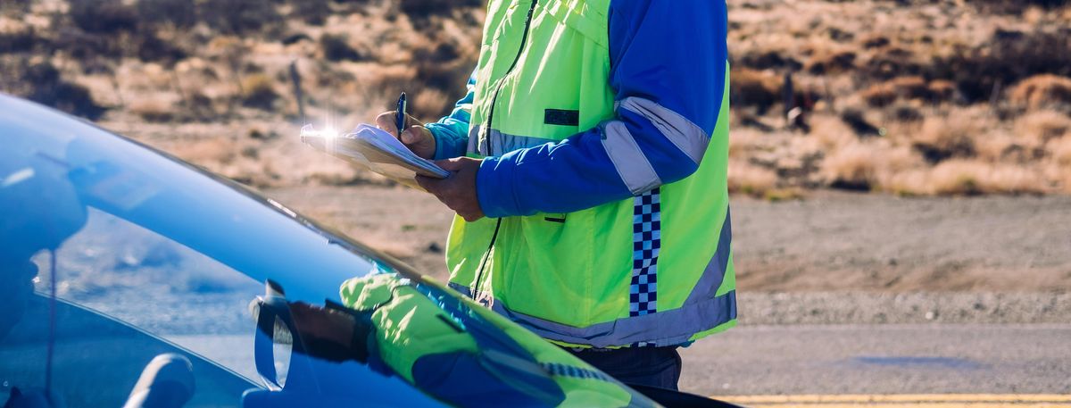 Agentes de tránsito. En los controles de tránsito