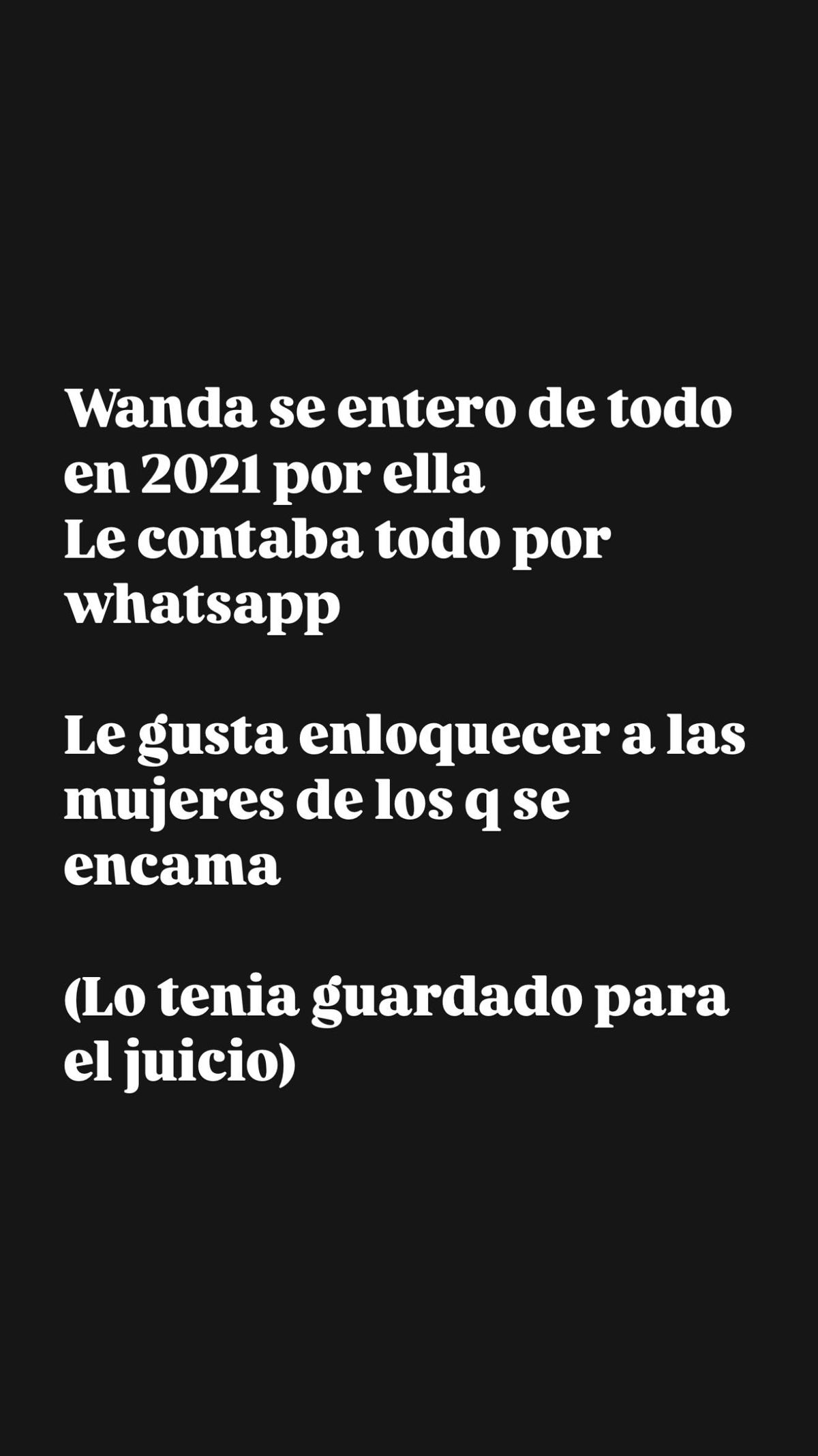 Confirman que la China Suárez le contó a Wanda Nara su aventura con Mauro Icardi. Confirman que la China Suárez le contó a Wanda Nara su aventura con Mauro Icardi.