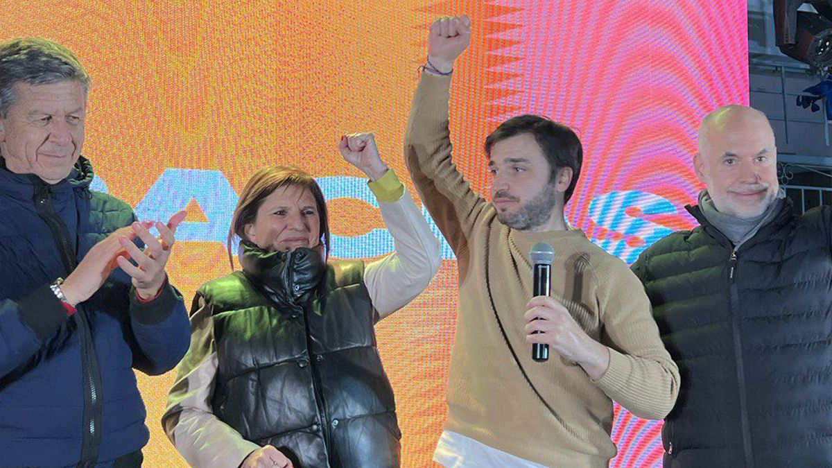 Patricia Bullrich y Horacio Rodríguez Larreta compartieron el festejo por el triunfo de Ignacio Torres en Chubut.