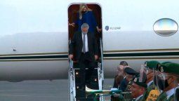 el avion de messi en el que viajo alberto fernandez y la comitiva presidencial