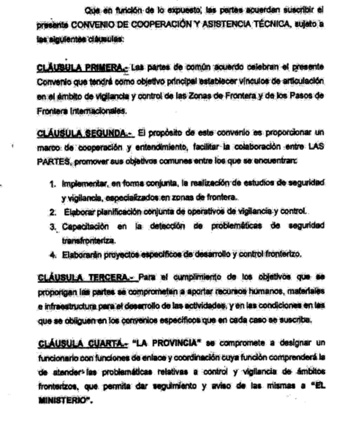 Extracto del convenio que rubricaron Mendoza y la Nación. 