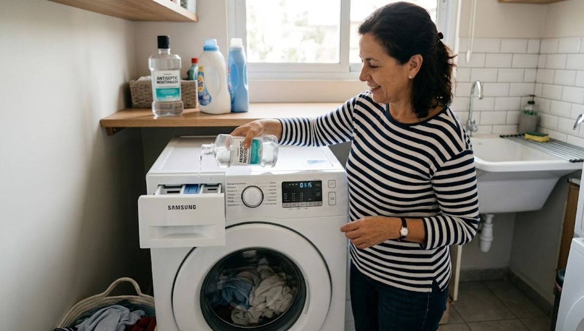 Colocar enjuague bucal en el lavarropas: por qué recomiendan hacerlo y para qué sirve