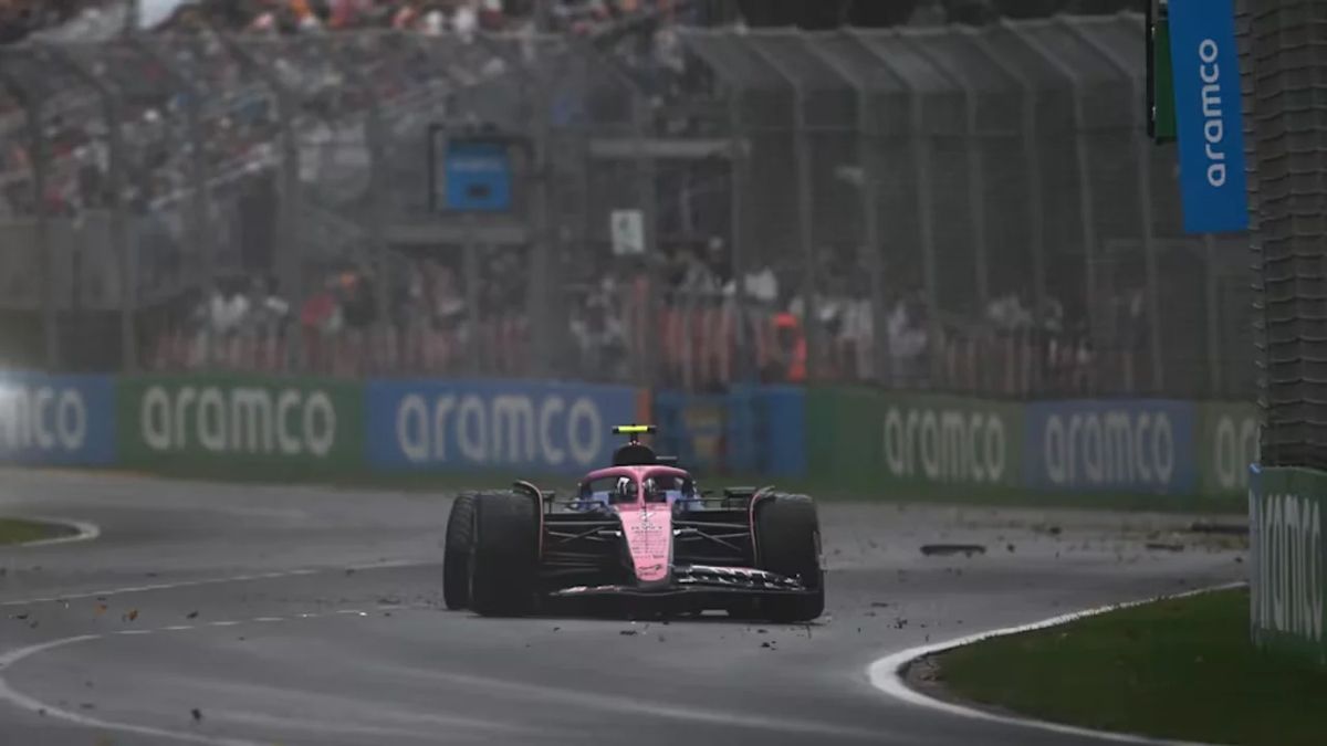 Jack Doohan chocó su auto en la primera vuelta del Gran Premio de Australia