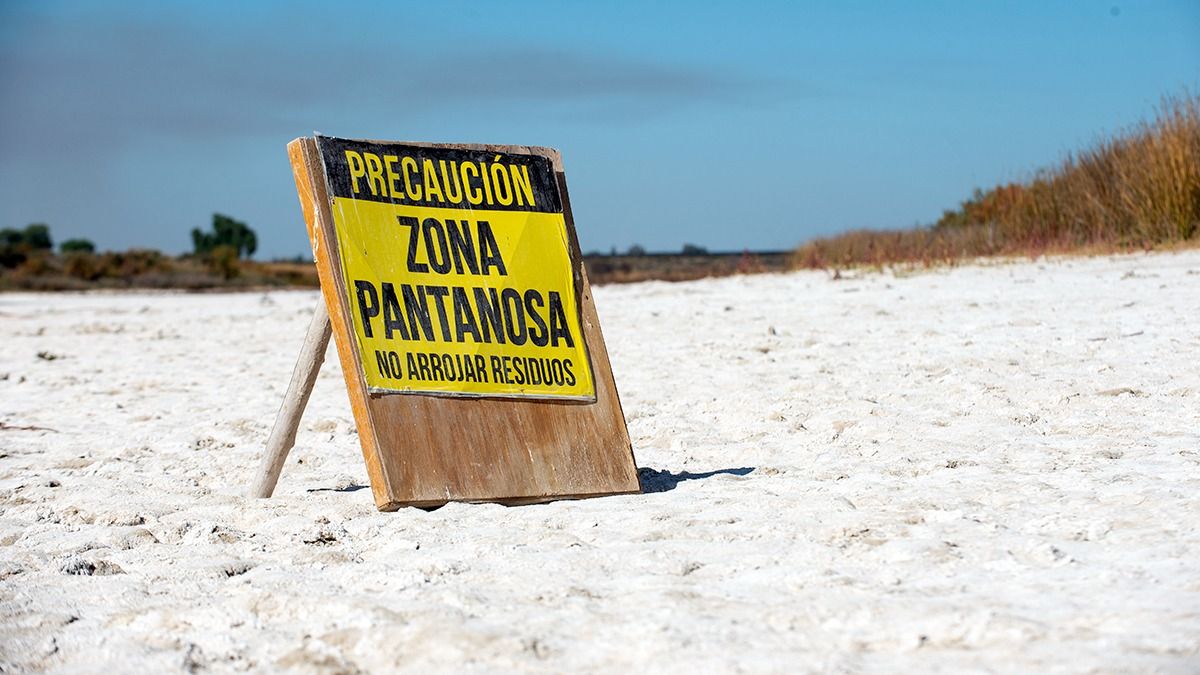 La sequía azota a los humedales en Mendoza. En esta foto, la Laguna del Viborón ubicada en Maipú.
