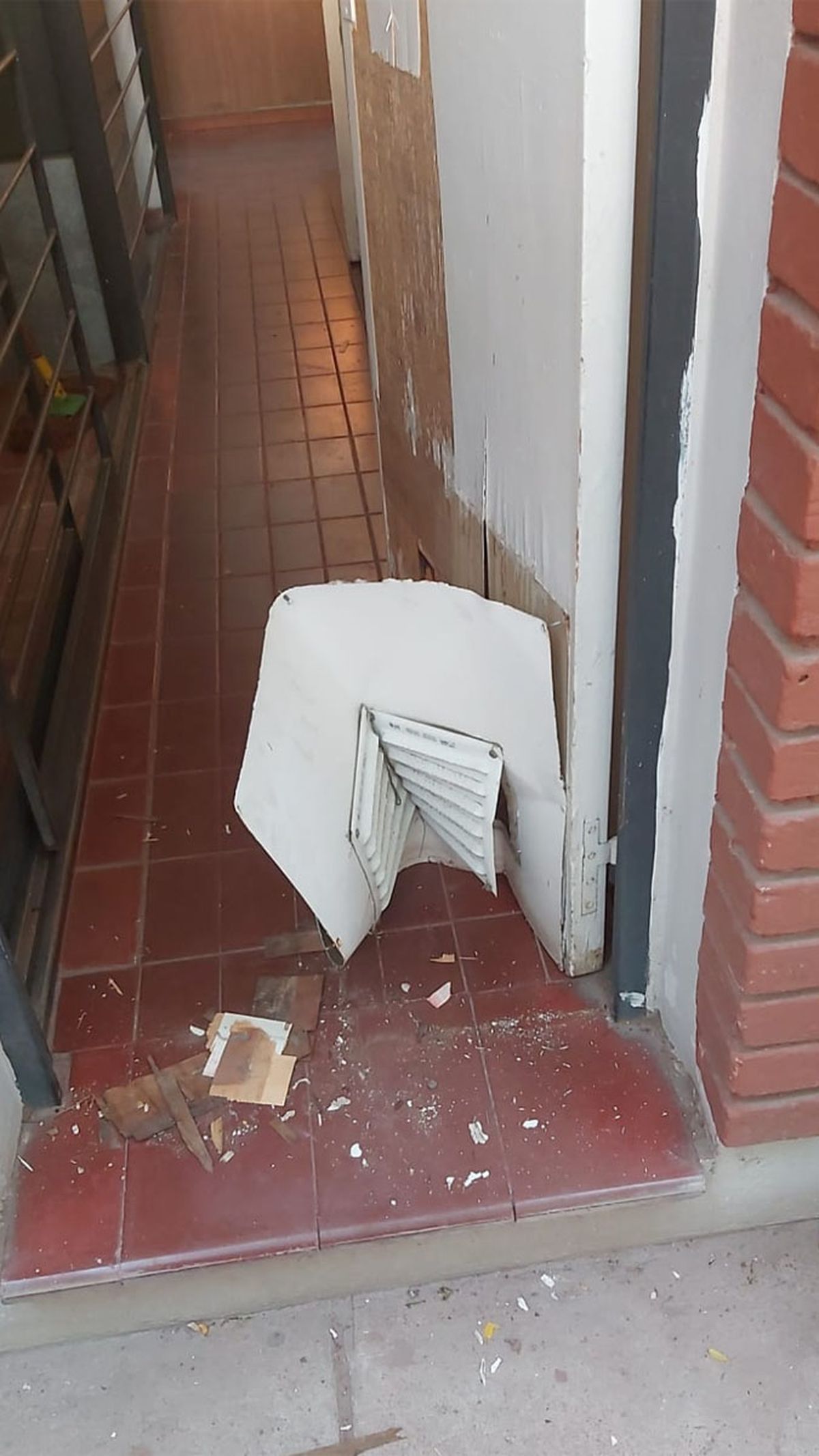 Quiso robar un televisor, pero no pudo sacarlo por las rejas