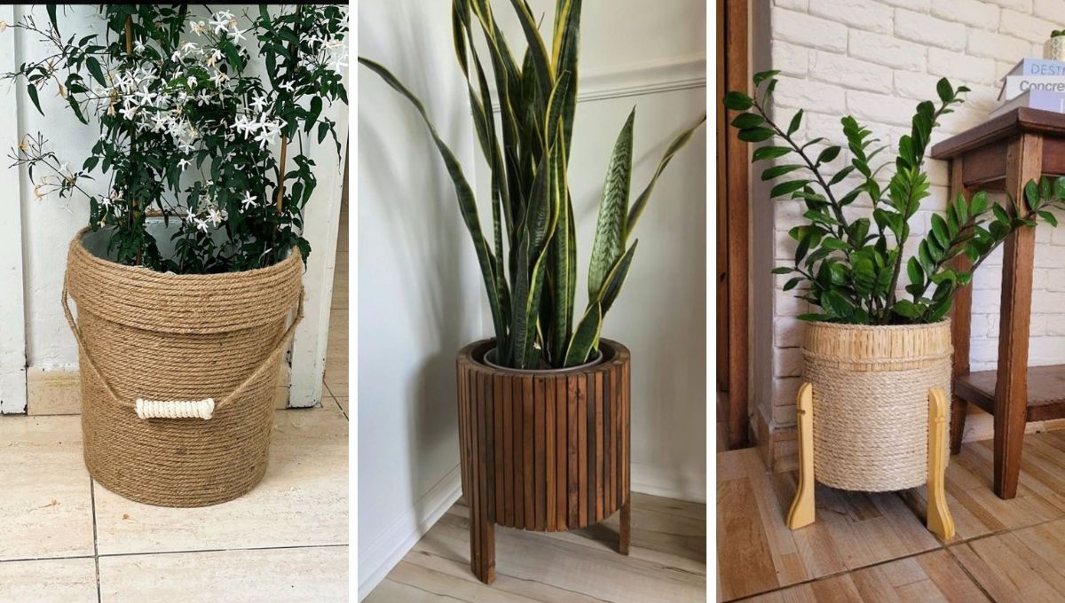 Tacho de pintura reciclado. Tacho de pintura reciclado.