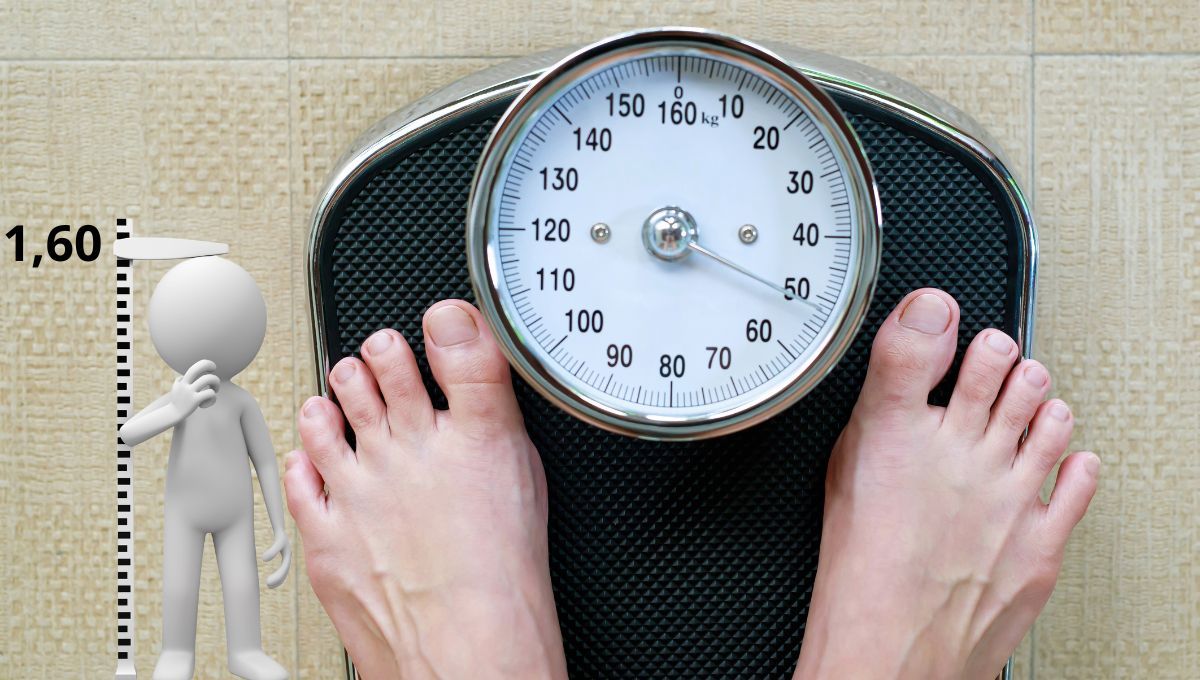 Cuál es el peso que debe tener una persona si su altura es menos de 1,60
