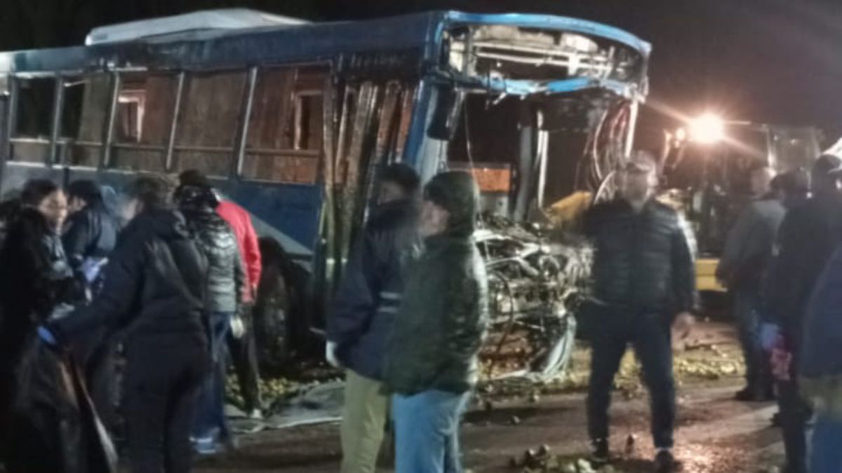 Así quedó el colectivo del servicio urbano luego de protagonizar el accidente en General Alvear. Así quedó el colectivo del servicio urbano luego de protagonizar el accidente en General Alvear.