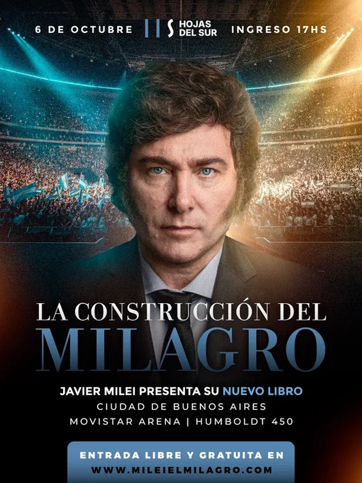 Este lunes, Milei presentará su nuevo libro, "La construcción del milagro". Este lunes, Milei presentará su nuevo libro, "La construcción del milagro".