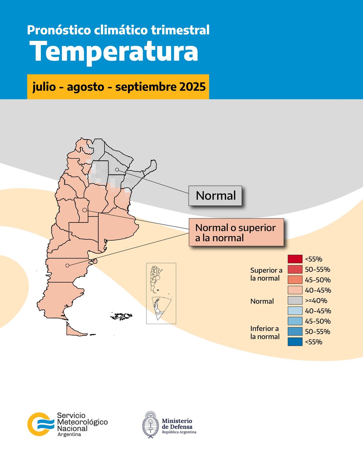 La temperatura podría aumentar en relación a la normalidad La temperatura podría aumentar en relación a la normalidad