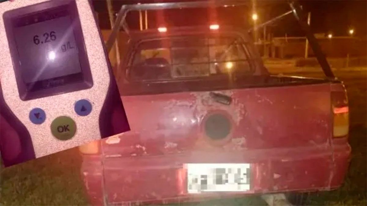 El imprudente conductor estuvo a punto de embestir a una niña que caminaba junto a su familia por un sector parquizado de la ciudad de General Roca.