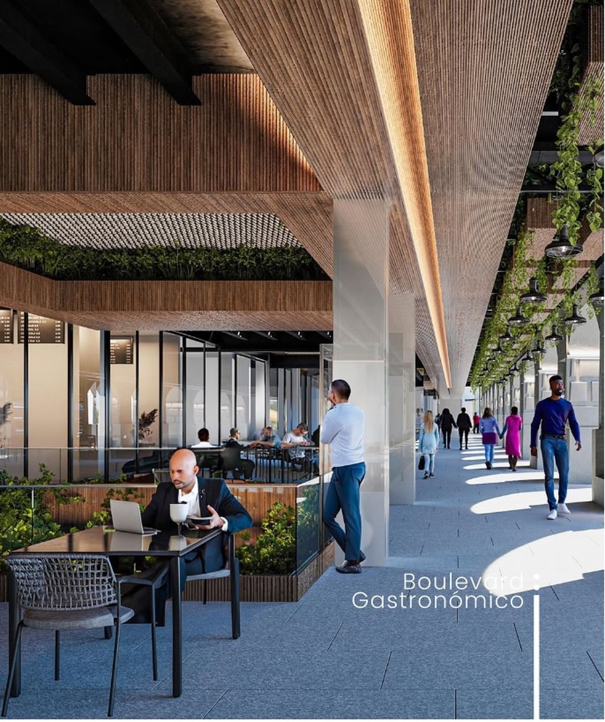 Contará con una terraza gastronómica de 160 metros. Contará con una terraza gastronómica de 160 metros. 