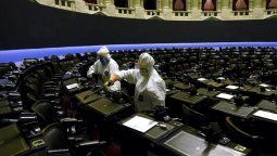 Limpieza y desinfección en la Cámara de Diputados de la Nación