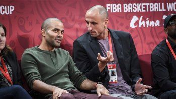 ¡Qué dupla! Ginóbili y Parker disfrutaron la final del Mundial