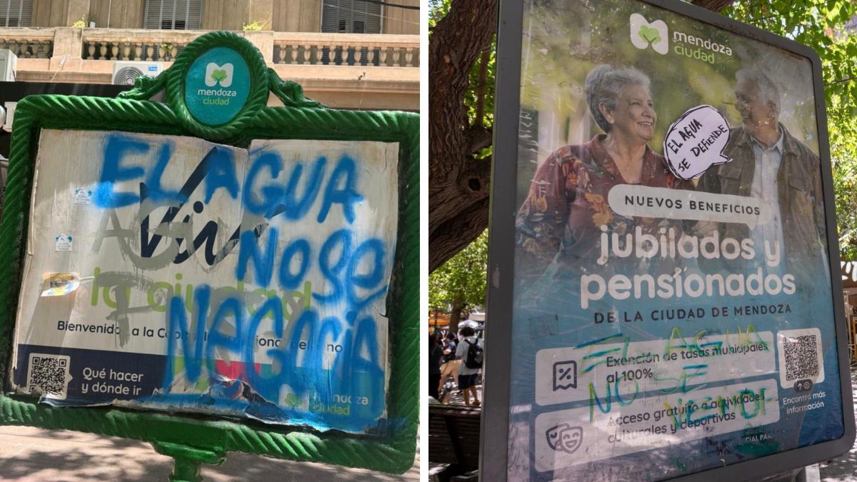 La Justicia investiga quiénes cometieron este tipo de hechos durante una marcha anti minería metalífera el martes en la Ciudad de Mendoza.