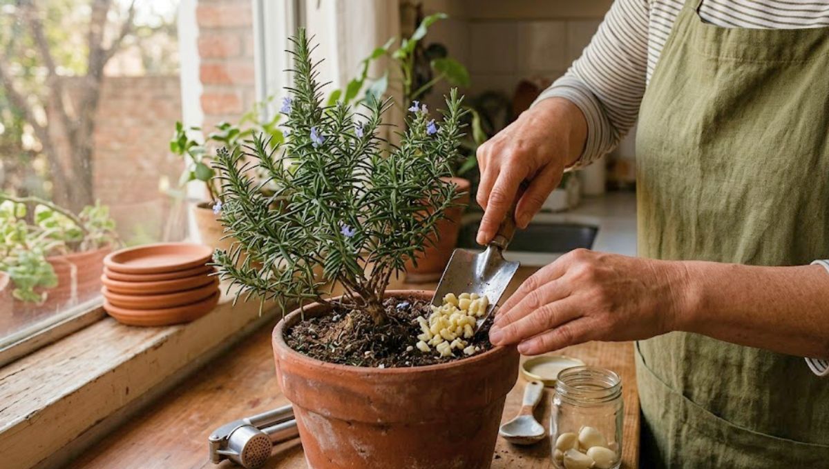 Planta de romero: por qué recomiendan triturar una cabeza de ajo en su tierra y para qué sirve