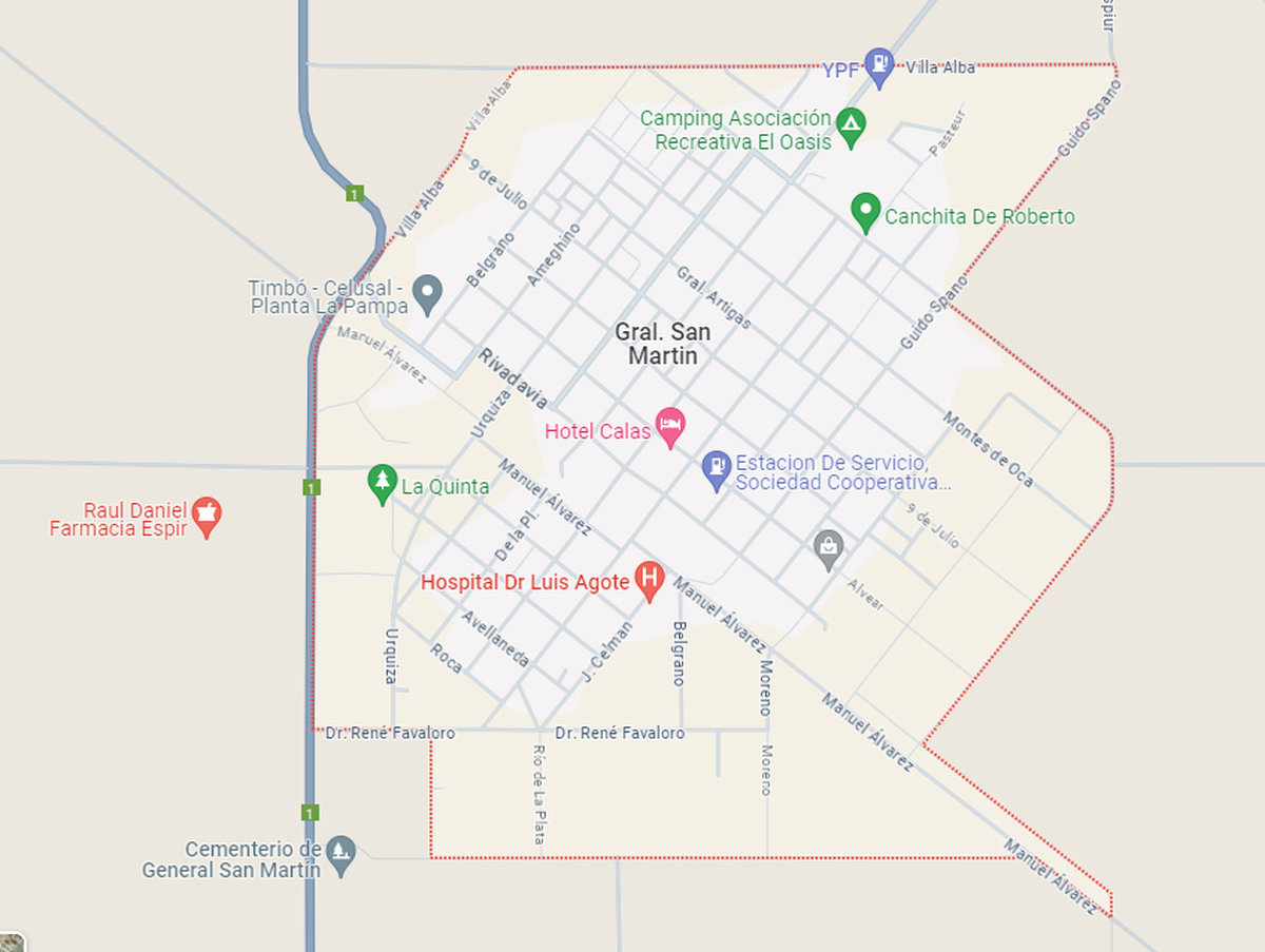 La localidad de General San Martín tiene 2.801 habitantes y está ubicada en el departamento de Hucal en el límite con la provincia de Buenos Aires. La localidad de General San Martín tiene 2.801 habitantes y está ubicada en el departamento de Hucal en el límite con la provincia de Buenos Aires.