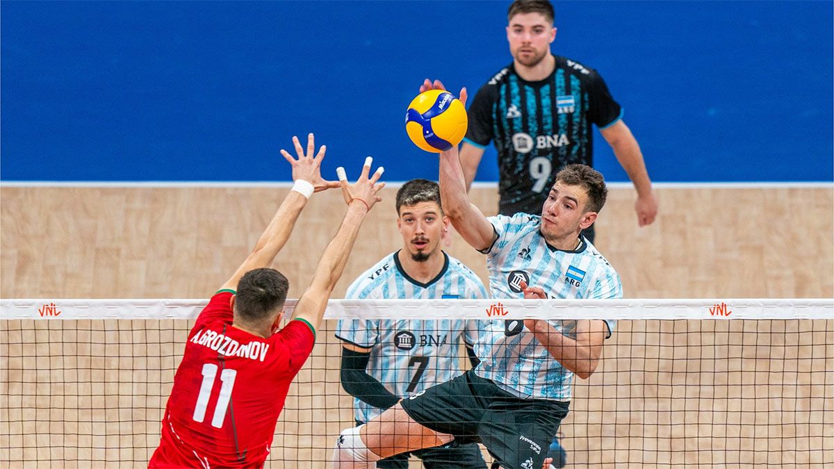 La Selección argentina de vóleibol derrotó a Bulgaria.