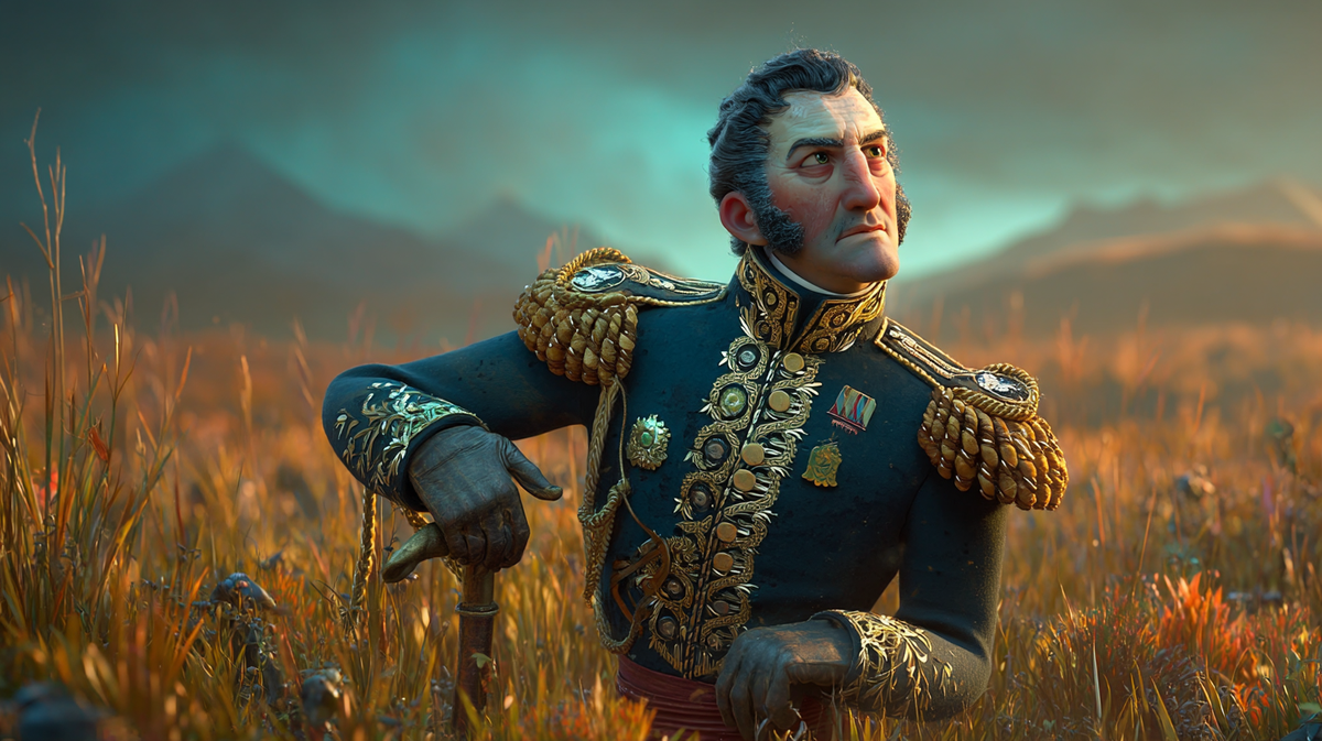El Libertador José de San Martín no podía faltar en la miniserie animada sobre la historia de General Alvear. El Libertador José de San Martín no podía faltar en la miniserie animada sobre la historia de General Alvear.