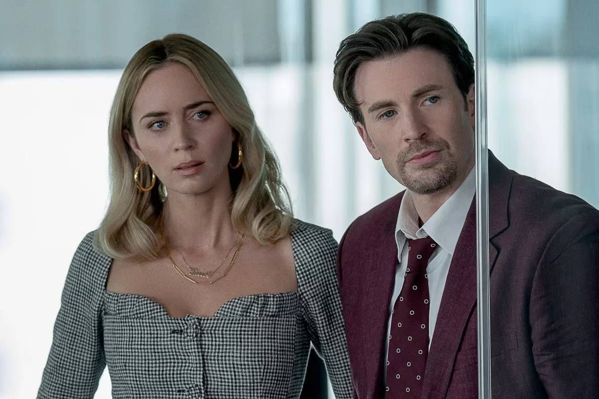 "El negocio del dolor", la película de Netflix protagonizada por Emily Blunt y Chris Evans. "El negocio del dolor", la película de Netflix protagonizada por Emily Blunt y Chris Evans.