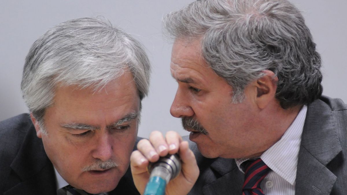 Federico Pinedo y Felipe Solá. El dirigente del PRO y el actual canciller se cruzaron por el conflicto con Chile por la fijación de límites para el área marítima.