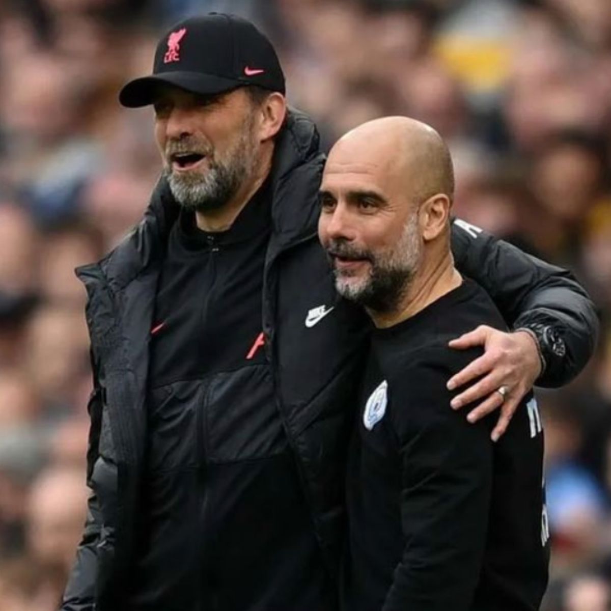 El saludo final entre Jurgen Klopp y Pep Guardiola