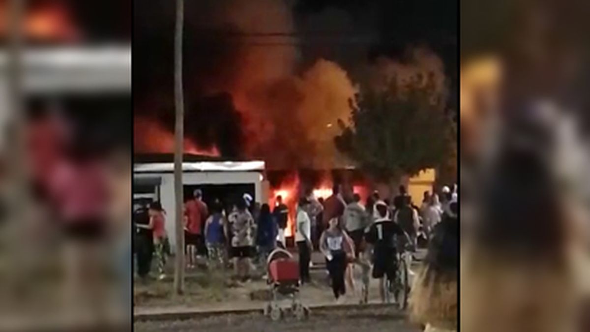 El incendio que se produjo en la localidad de San Roque.