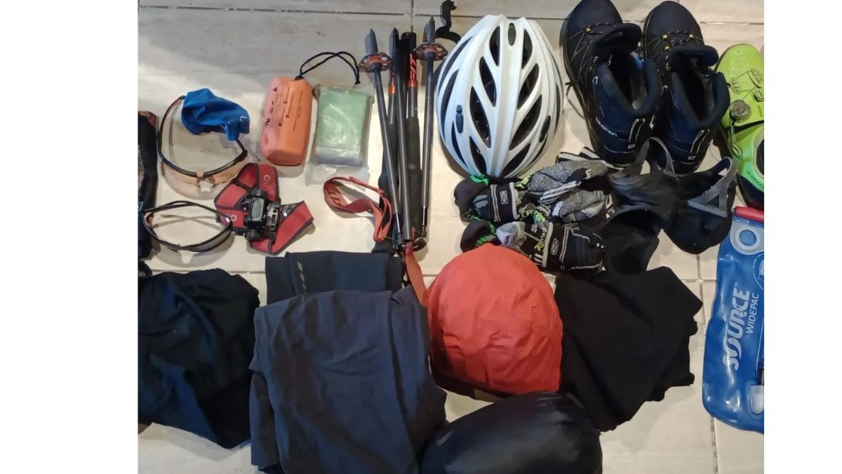 En esta imagen se puede ver parte de la carga que llevaba Martín durante su aventura.