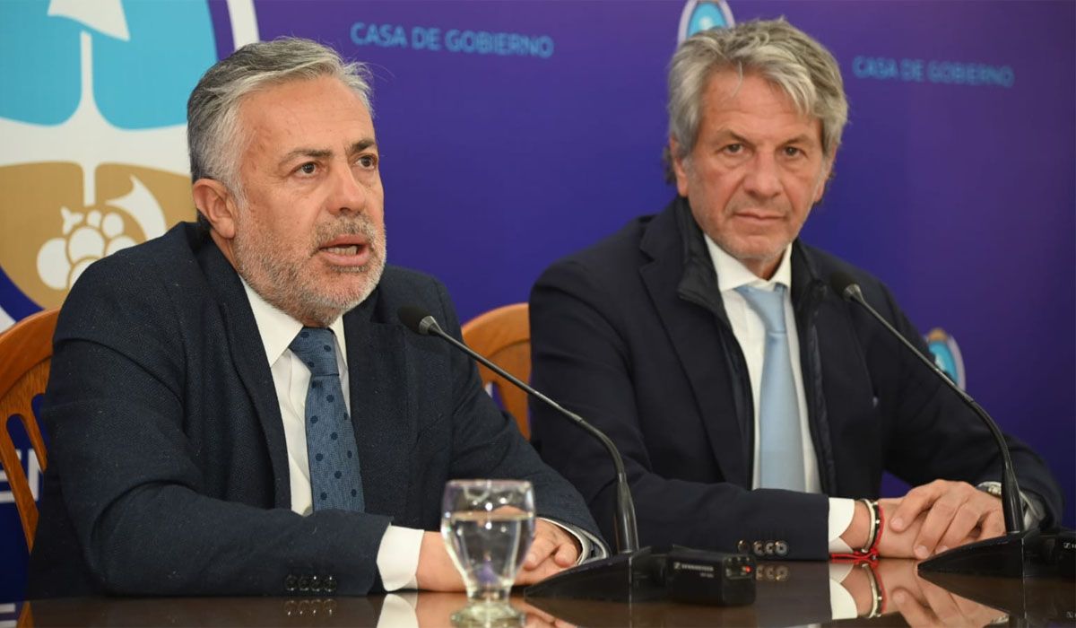 Alfredo Cornejo y Juan Pazo brindaron una conferencia de prensa en Mendoza