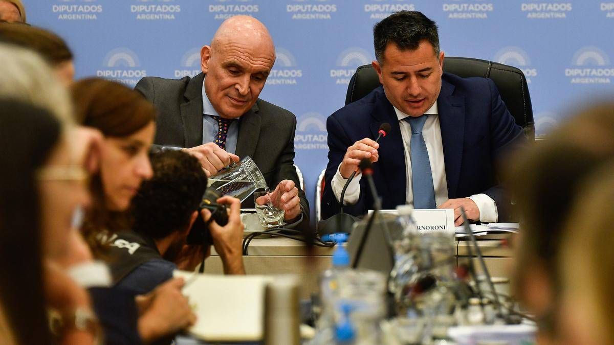 José Luis Espert junto al diputado de La Libertad Avanza Gabriel Bornoroni, presidente de la comisión de Legislación General. José Luis Espert junto al diputado de La Libertad Avanza Gabriel Bornoroni, presidente de la comisión de Legislación General.
