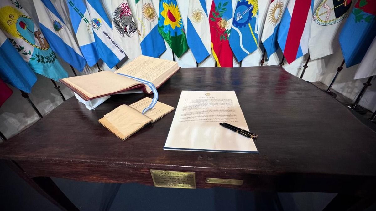 El sitio donde se firmó anoche el Pacto de Mayo. Foto:&nbsp;@lilianafranco20