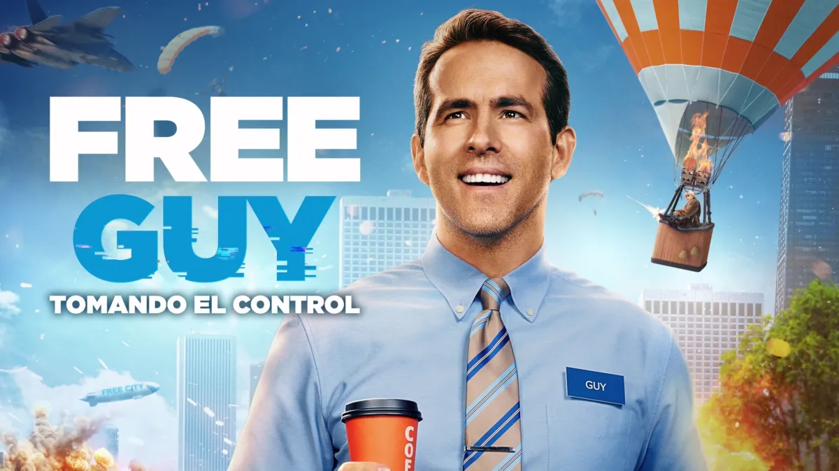 Ryan Reynolds. Brilla en la gran comedia de Disney Plus Free Guy: tomando el control.