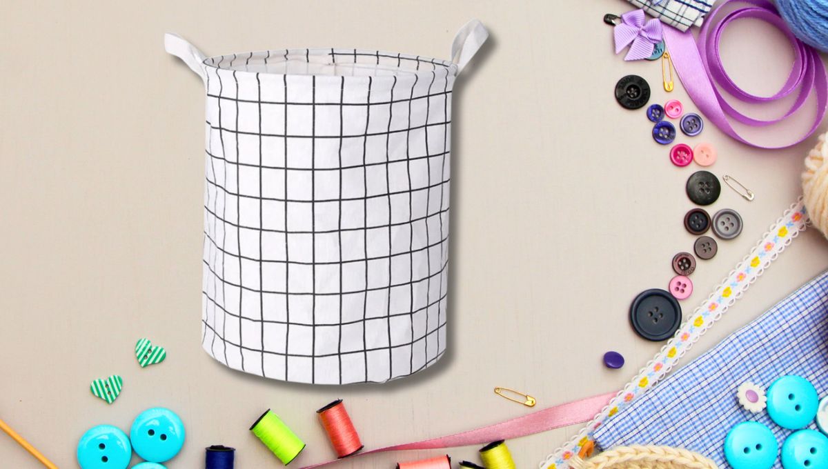 Cómo hacer un canasto de tela para la ropa sucia: con un truco de costura