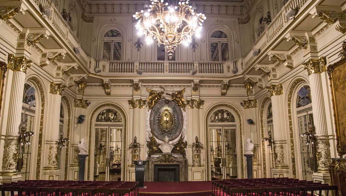 Las puertas falsas del Salón Blanco. Fuente: Billiken. Las puertas falsas del Salón Blanco. Fuente: Billiken.