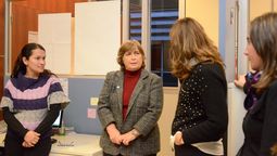 Diana Fariña, ex directora de Maternidad e Infancia de la Nación recorrió el Hospital Lagomaggiore. (Imagen de gentileza).