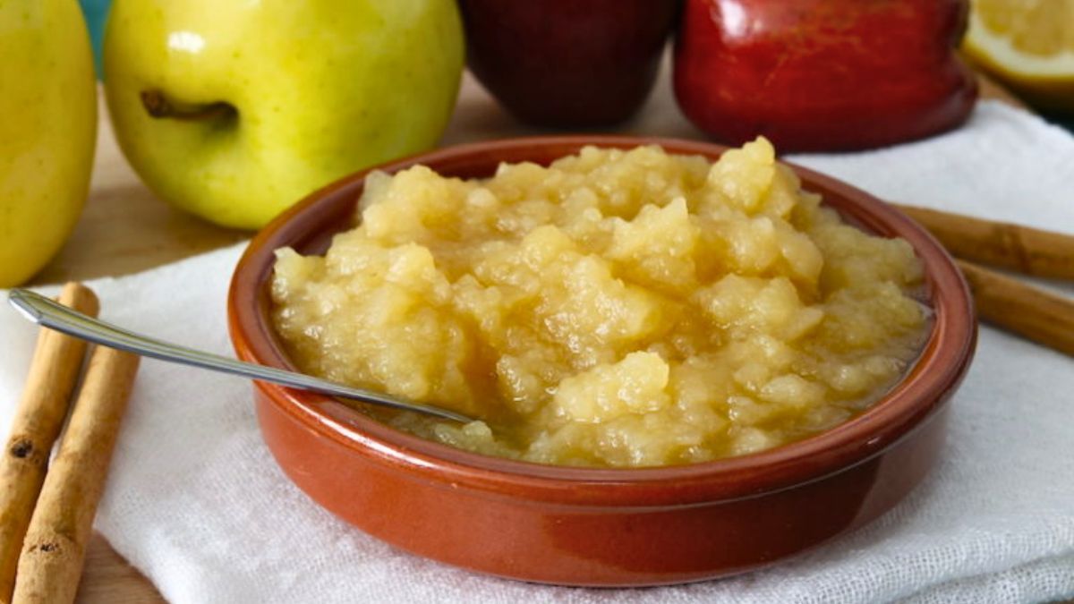 Compota de manzanas.