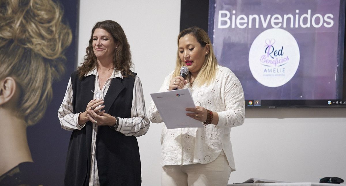 La gerenta de Fundación América, Gabriela Alé y la directora académica de Amelie, Erica Gómez. La gerenta de Fundación América, Gabriela Alé y la directora académica de Amelie, Erica Gómez.