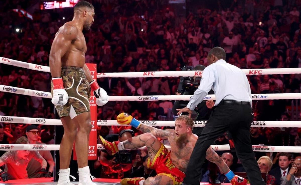Anthony Joshua le propicion&oacute; un nocaut al estadounidense.