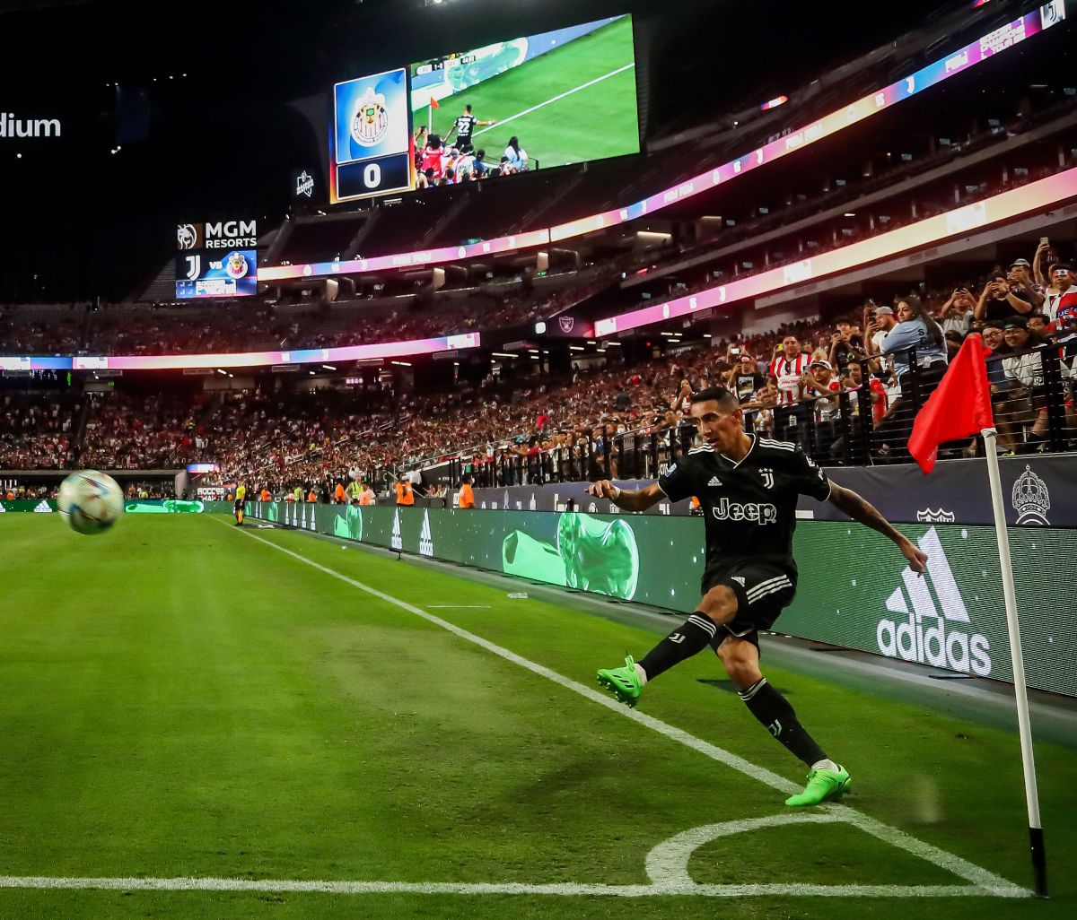 Di María fue titular y jugó todo el primer tiempo