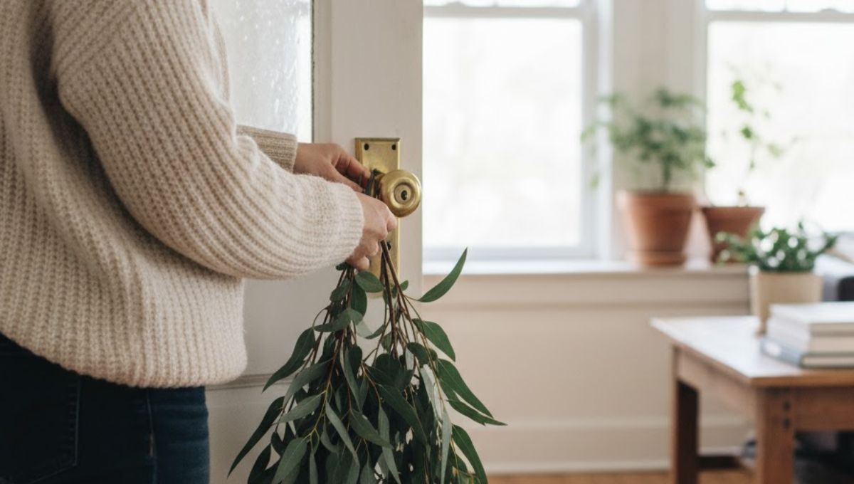 Para qué sirve colgar ramas de eucalipto en las puertas de casa: truco casero efectivo