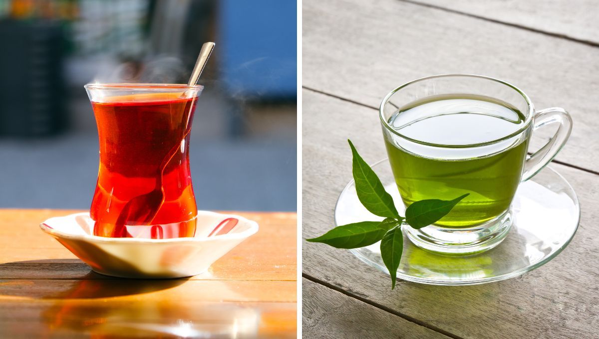 Té negro y té verde. Té negro y té verde.