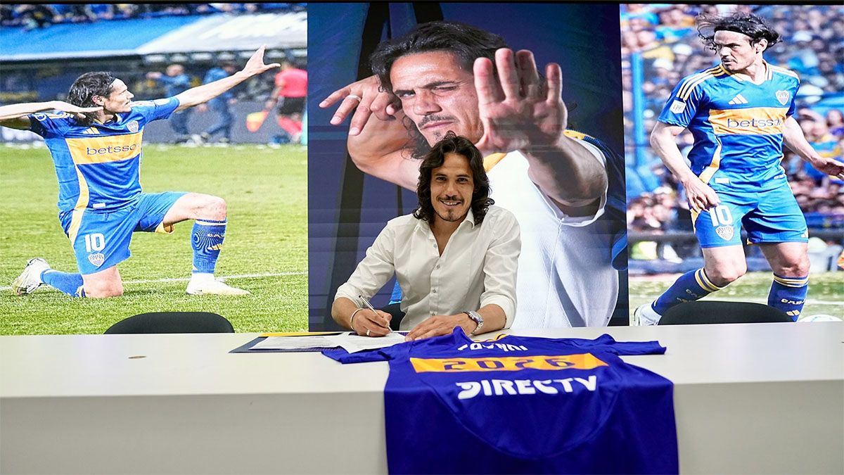 Edinson Cavani renovó su contrato con Boca y le dio otra gran noticia a los hinchas