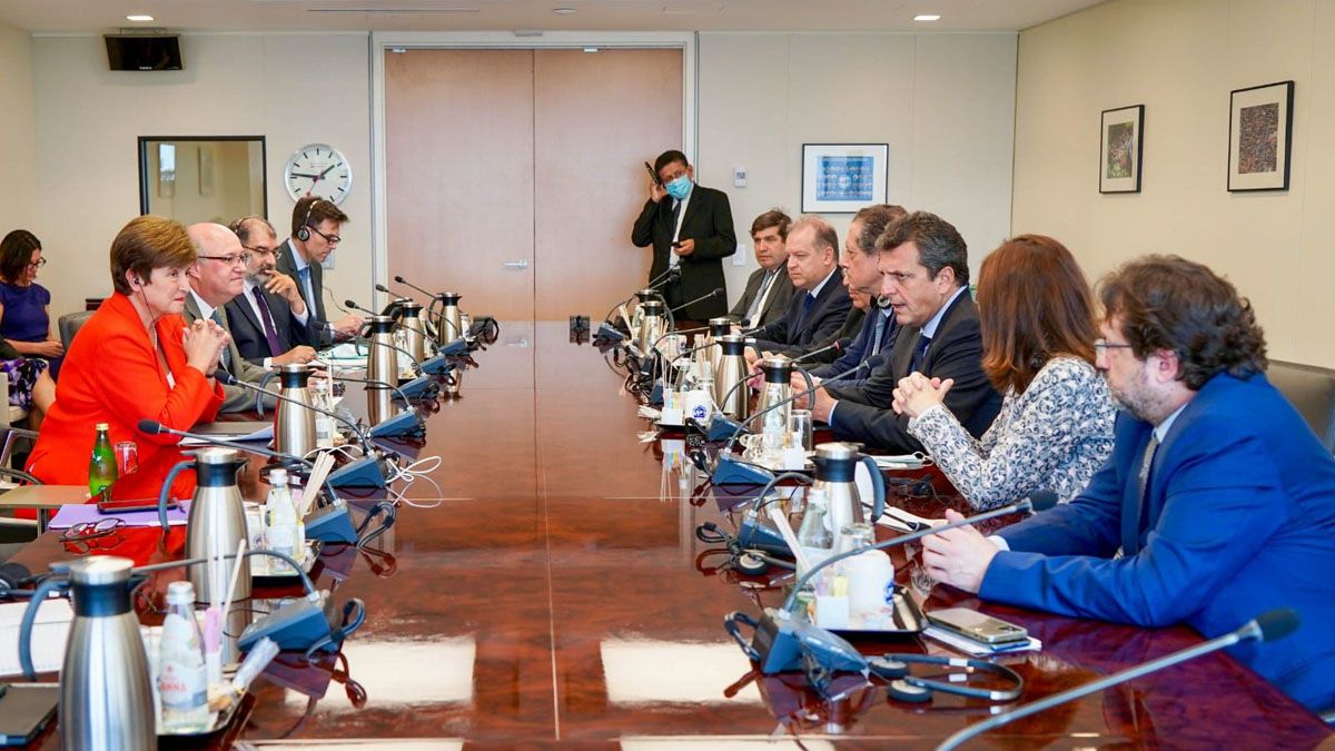 Encuentro de Sergio Massa con miembros del directorio del FMI.