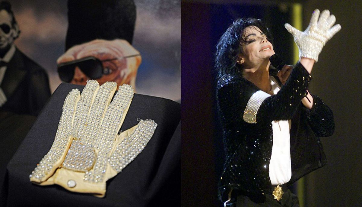 Michael Jackson llevó el guante por primera vez durante la conmemoración del 25º aniversario del sello Motown. Michael Jackson llevó el guante por primera vez durante la conmemoración del 25º aniversario del sello Motown.