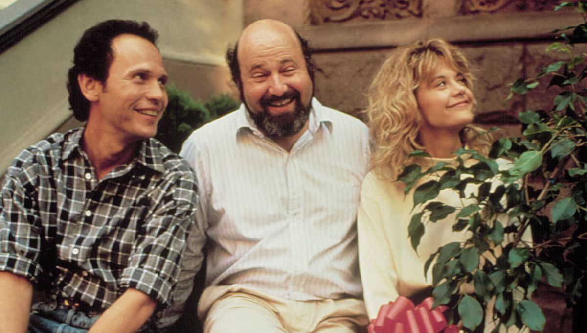 Billy Cristal, Rob Reiner y Meg Ryan en el set de Billy Cristal, Rob Reiner y Meg Ryan en el set de