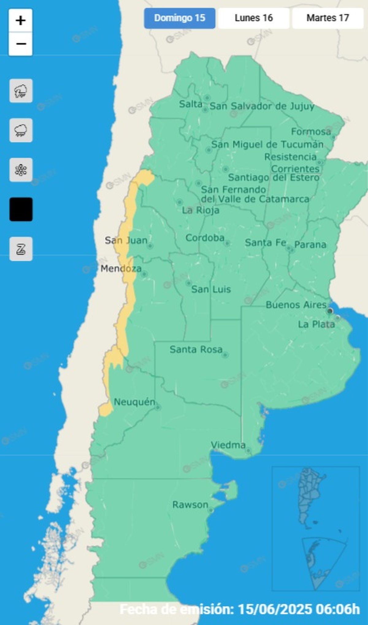 Estas son las provincias afectadas Estas son las provincias afectadas