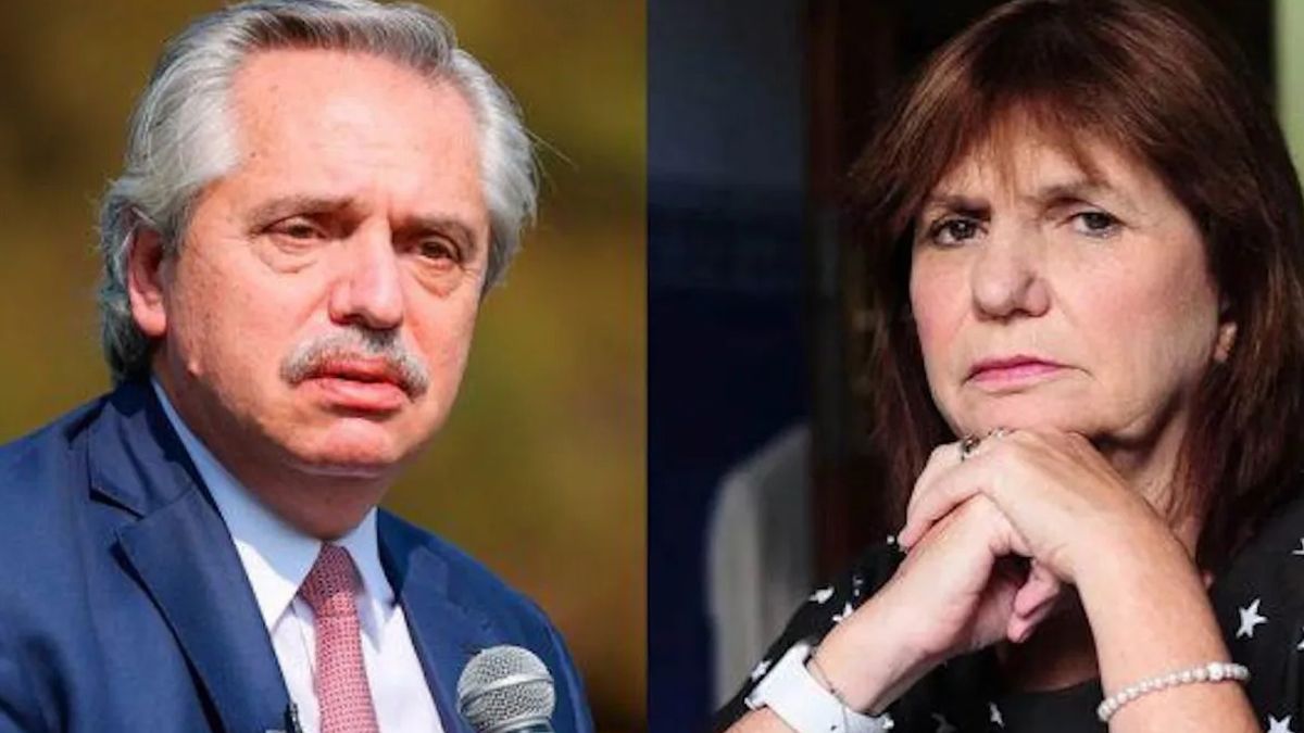 El presidente Alberto Fernández y la presidenta del PRO Paticia Bullrich no llegaron a un acuerdo y la causa judicial sigue su rumbo