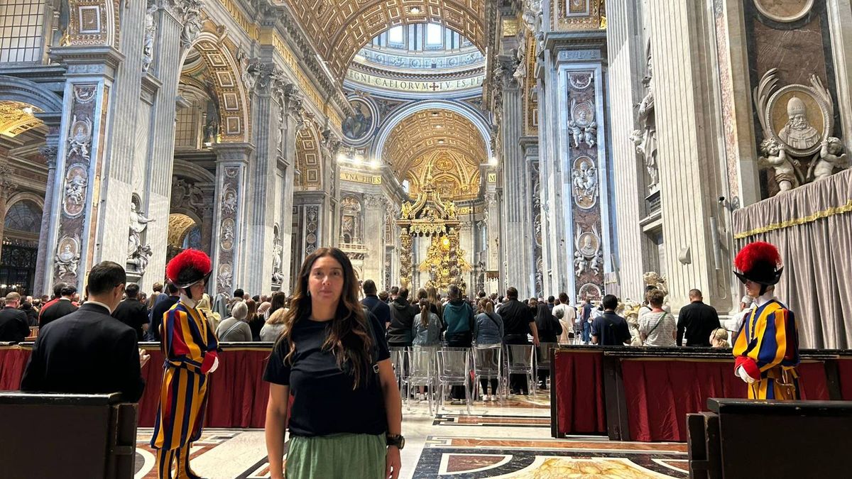 Belén Escudero en el Vaticano el día del comienzo del cónclave. Belén Escudero en el Vaticano el día del comienzo del cónclave.